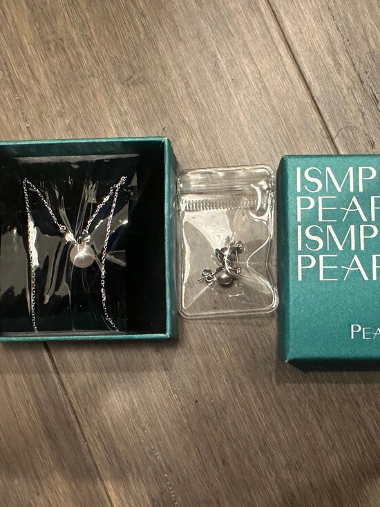 Pearlism Jewelry - New Pearlism Jewelry / Silver Real Pearl Necklace and Earring Set
